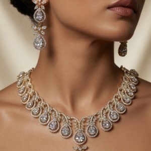 Celestial Spark Diamond Lookalike Choker Set