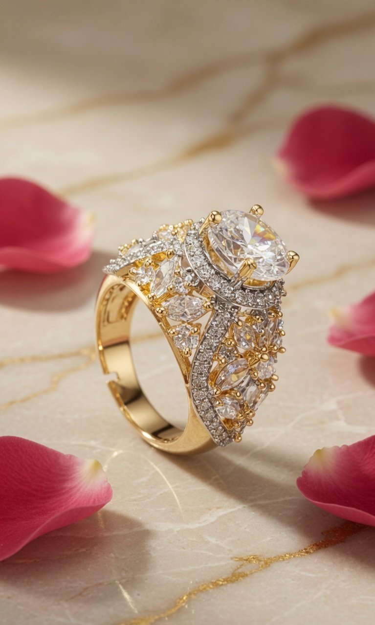 Celestique zirconia ring