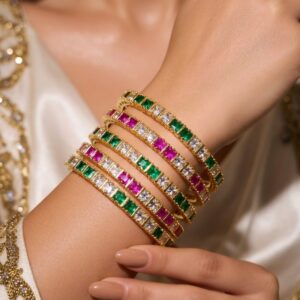 Vine Leaflet Bangles (set of 2)(size2.4)