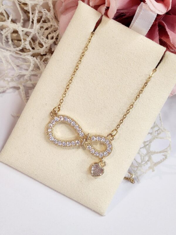Infinity Charm anti tarnish pendant set
