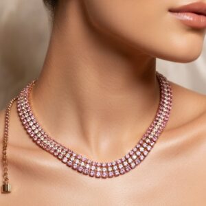 Shaded Pink Strap Chain