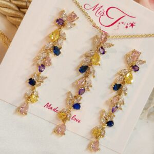 Lumira Diva style Pendant Necklace Set With Earrings