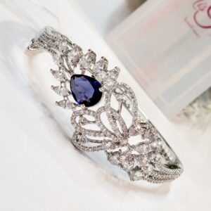 Moonlit Amethyst Bracelet- Platinum Finish