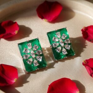 Enticing Rama Green Chic Studs