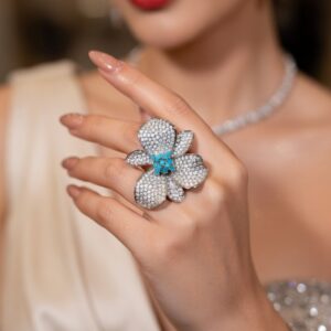 Firoza White Moonlit Muse Ring