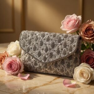 Opulent Pearl Embellished Clutch
