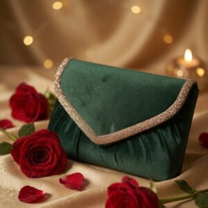 Emerald Royale Velvet Clutch