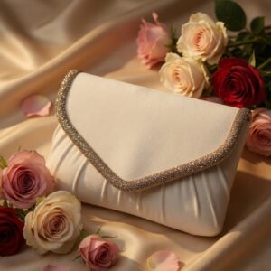 Ivory Gleam Crystal Clutch