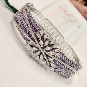 Lavender bling platinum Finish Bracelet