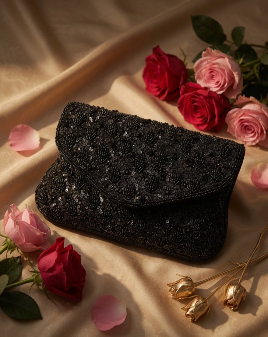 Midnight Glam Sequin Evening Clutch - Image 2