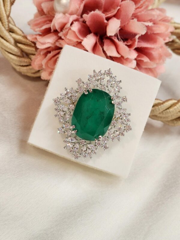 Emerald Green Doublet Ring