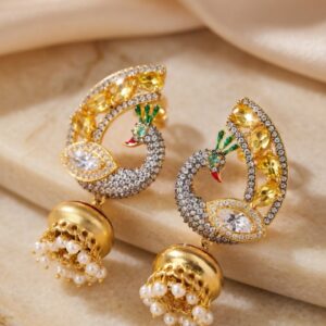 Multi peacock glamour jhumka