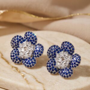 Sapphire Blue Floret Studs