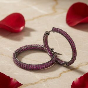 Noble Grace Ruby Hoops