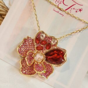 Wild Cocktail Red Flower Pendant Chain