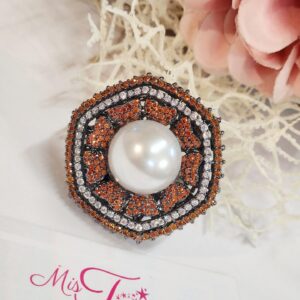 Royal Rust Pearl Fusion Ring