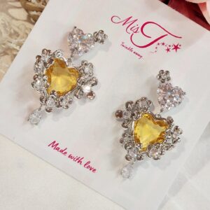 Topaz Heart Berry Earrings