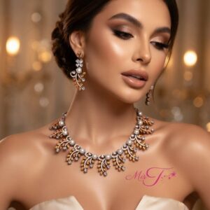 Rust nano setting Pearl choker set