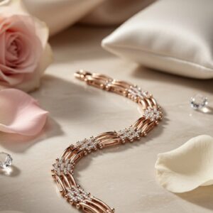 The Venetian Lattice Multi-Row Cross Link Tennis Bracelet-Gold Finish