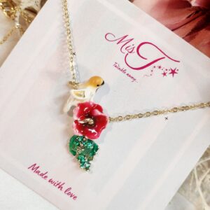 Soft Glow Brid Flora Gold Plated Pendant Chain