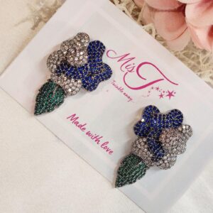 Peacock Tone Flower Studs
