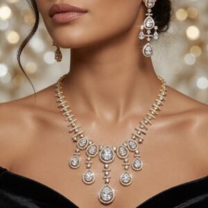 Imperial Glow Diamond Lookalike Choker Set