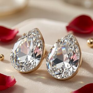 Aurelia Imperial Ice Dewdrops Studs-Gold Finish
