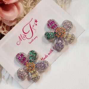 Divine Daisy Multi Colour Studs