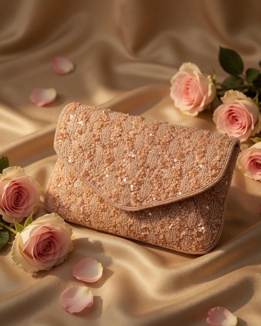 Blush Royale Embellished Clutch