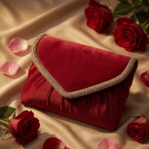 Ruby Royale Velvet Clutch