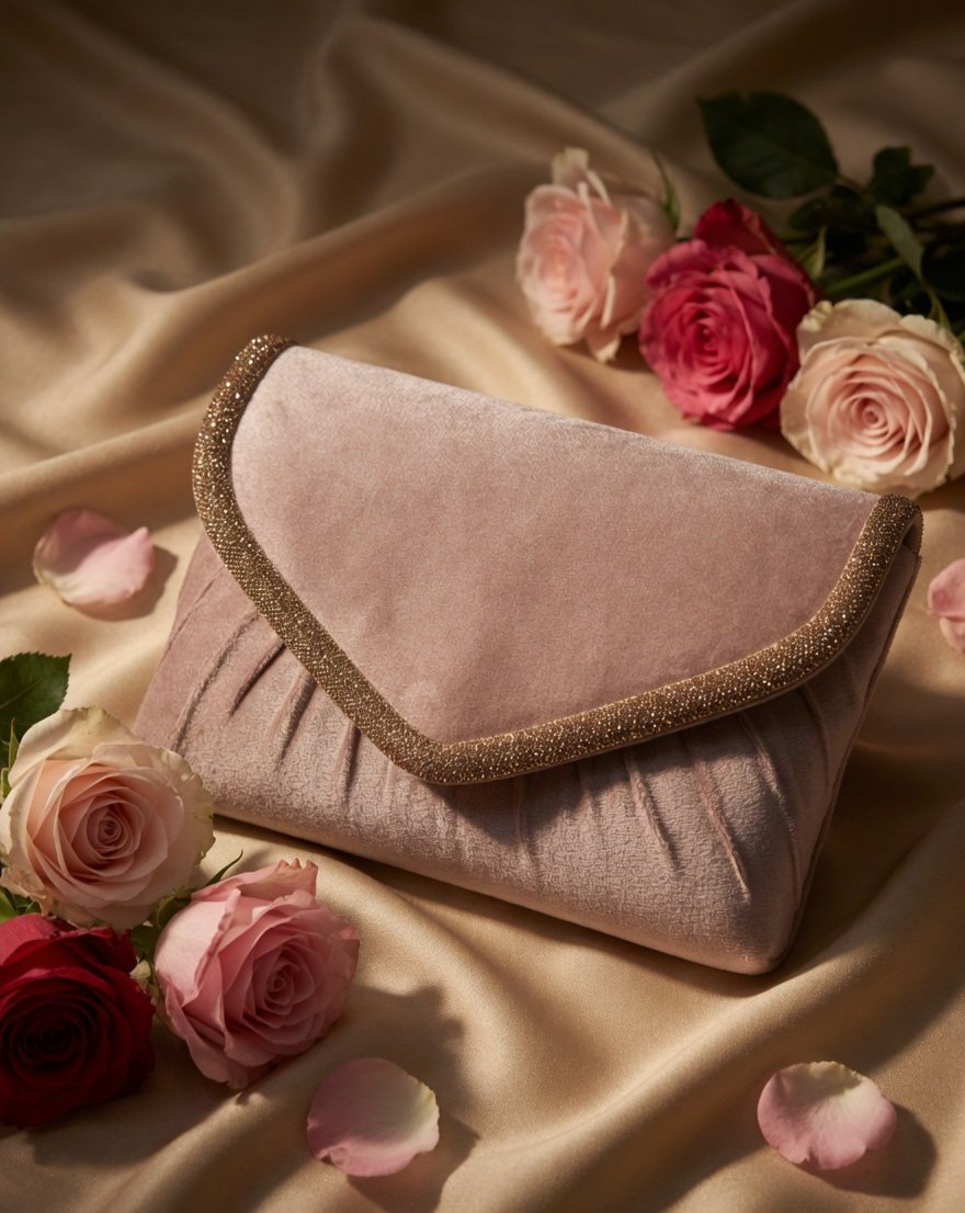 Blush Velvet Luxe Clutch - Image 2