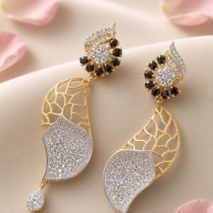 Jewel Wrap Black n Golden earrings