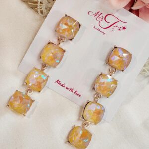 Rainbow Yellow Floor Earrings