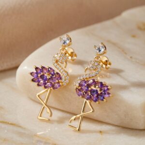 Lilac Flamingo Earrings
