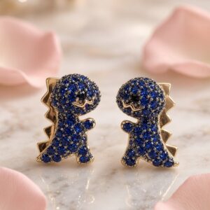 Sapphire Blue Dino Studs