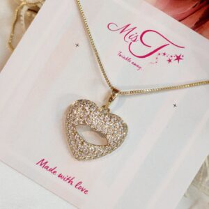 Radiant Heart Pendant Necklace Chain