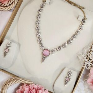 Rose Pink Icicle Choker Set