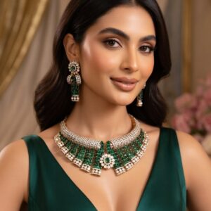 Emerald Empress Moissanite & Pota Choker