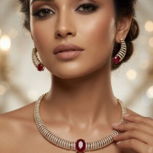 Ruby Glow Hasli Look Choker set