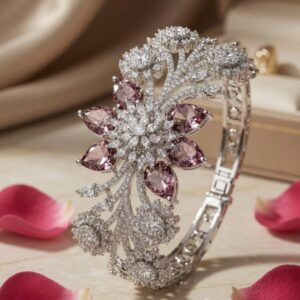 Chocolate Wine Platinum Finish Luxury Bracelet
