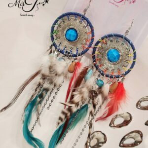 Sassy feather tassel earrings