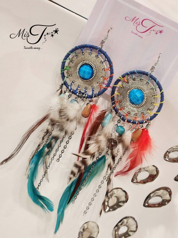 Sassy feather tassel earrings