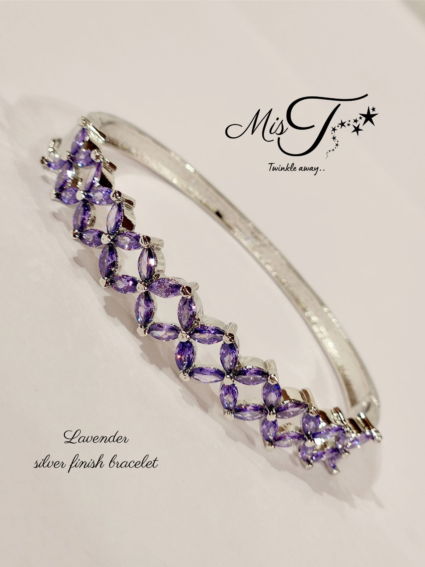 Pastel Lavender Purple Jade Beaded Fashion Bracelet | Silver Sensations