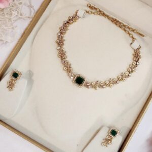 Emerald Green String Choker Set