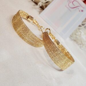 Golden Wires Stack Hoops