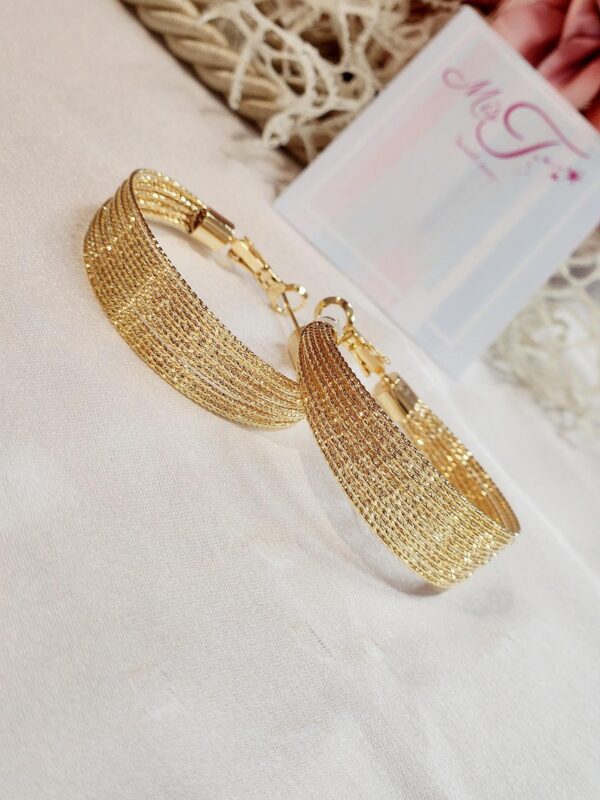 Golden Wires Stack Hoops