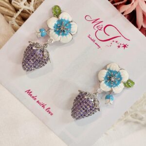 Lilac Strawberry Earrings
