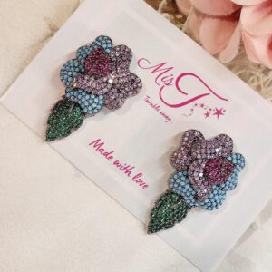 Multi Colour Flower Studs