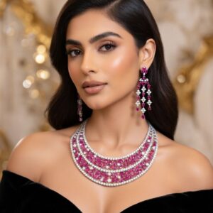 Luxury Wedding Royal Ruby Hasli Necklace