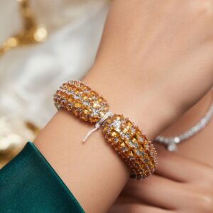 Champagne Golden Glow Getter Front Openable Bracelet